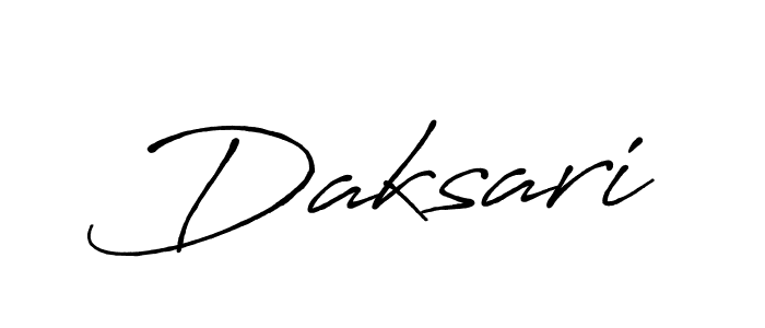 Make a beautiful signature design for name Daksari. With this signature (Antro_Vectra_Bolder) style, you can create a handwritten signature for free. Daksari signature style 7 images and pictures png