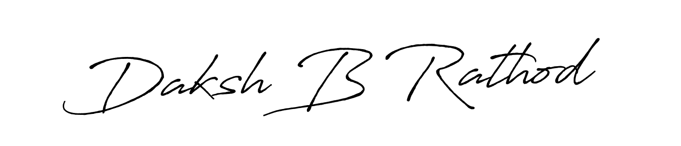 Use a signature maker to create a handwritten signature online. With this signature software, you can design (Antro_Vectra_Bolder) your own signature for name Daksh B Rathod. Daksh B Rathod signature style 7 images and pictures png