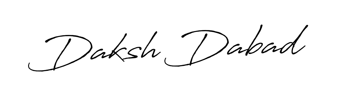 Create a beautiful signature design for name Daksh Dabad. With this signature (Antro_Vectra_Bolder) fonts, you can make a handwritten signature for free. Daksh Dabad signature style 7 images and pictures png