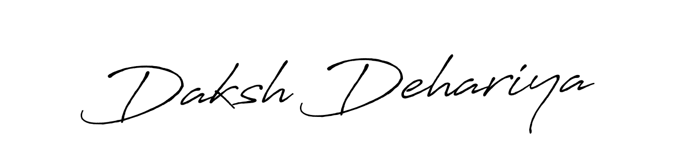 Make a beautiful signature design for name Daksh Dehariya. With this signature (Antro_Vectra_Bolder) style, you can create a handwritten signature for free. Daksh Dehariya signature style 7 images and pictures png