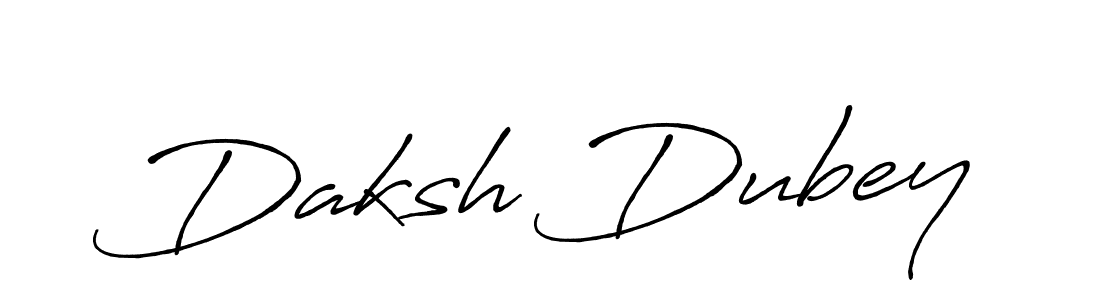 Daksh Dubey stylish signature style. Best Handwritten Sign (Antro_Vectra_Bolder) for my name. Handwritten Signature Collection Ideas for my name Daksh Dubey. Daksh Dubey signature style 7 images and pictures png