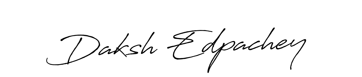 Daksh Edpachey stylish signature style. Best Handwritten Sign (Antro_Vectra_Bolder) for my name. Handwritten Signature Collection Ideas for my name Daksh Edpachey. Daksh Edpachey signature style 7 images and pictures png