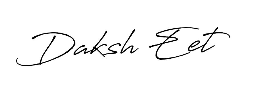 Also You can easily find your signature by using the search form. We will create Daksh Eet name handwritten signature images for you free of cost using Antro_Vectra_Bolder sign style. Daksh Eet signature style 7 images and pictures png