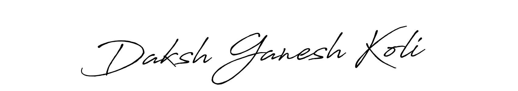 Also we have Daksh Ganesh Koli name is the best signature style. Create professional handwritten signature collection using Antro_Vectra_Bolder autograph style. Daksh Ganesh Koli signature style 7 images and pictures png