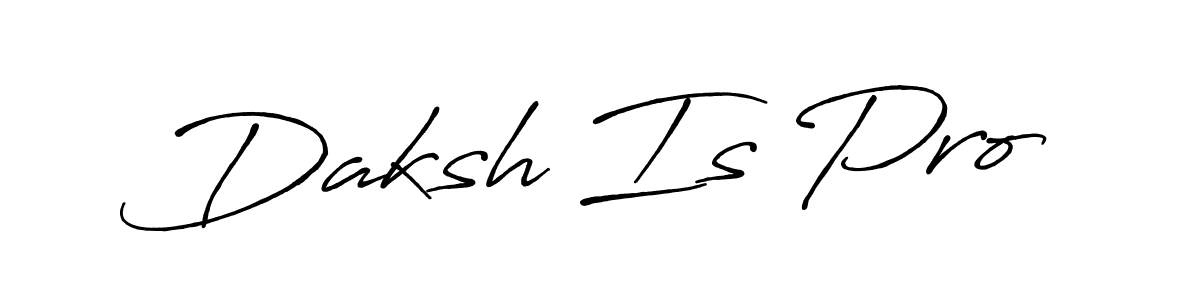 It looks lik you need a new signature style for name Daksh Is Pro. Design unique handwritten (Antro_Vectra_Bolder) signature with our free signature maker in just a few clicks. Daksh Is Pro signature style 7 images and pictures png