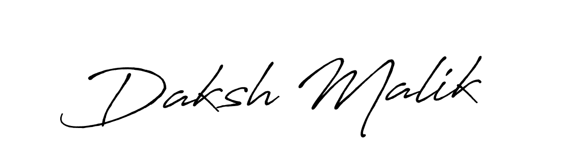 The best way (Antro_Vectra_Bolder) to make a short signature is to pick only two or three words in your name. The name Daksh Malik include a total of six letters. For converting this name. Daksh Malik signature style 7 images and pictures png