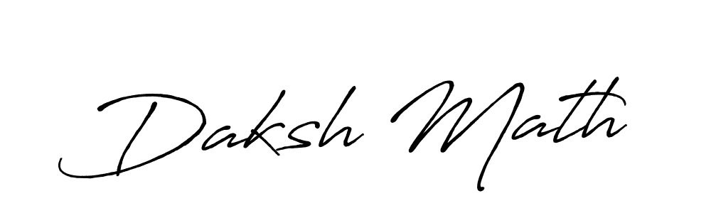 Create a beautiful signature design for name Daksh Math. With this signature (Antro_Vectra_Bolder) fonts, you can make a handwritten signature for free. Daksh Math signature style 7 images and pictures png