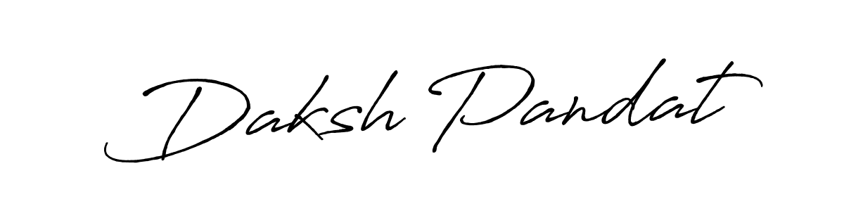 Design your own signature with our free online signature maker. With this signature software, you can create a handwritten (Antro_Vectra_Bolder) signature for name Daksh Pandat. Daksh Pandat signature style 7 images and pictures png