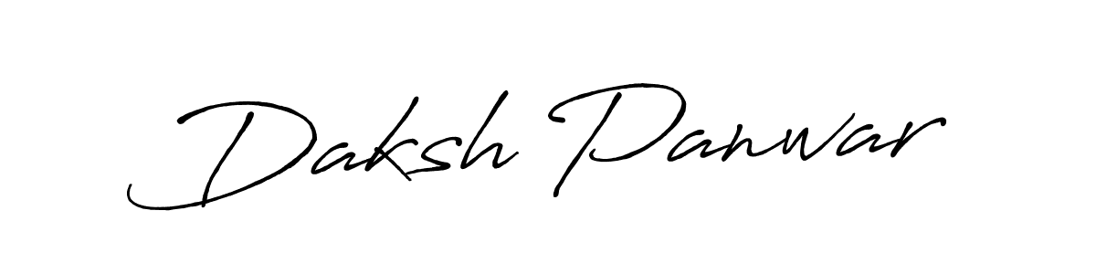 Create a beautiful signature design for name Daksh Panwar. With this signature (Antro_Vectra_Bolder) fonts, you can make a handwritten signature for free. Daksh Panwar signature style 7 images and pictures png