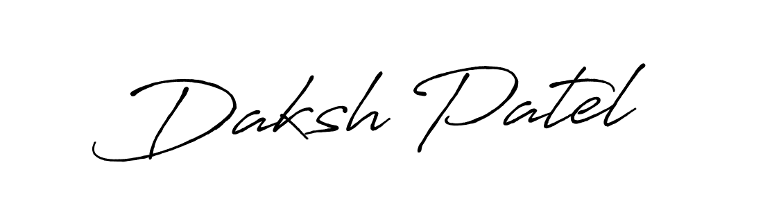 How to make Daksh Patel name signature. Use Antro_Vectra_Bolder style for creating short signs online. This is the latest handwritten sign. Daksh Patel signature style 7 images and pictures png