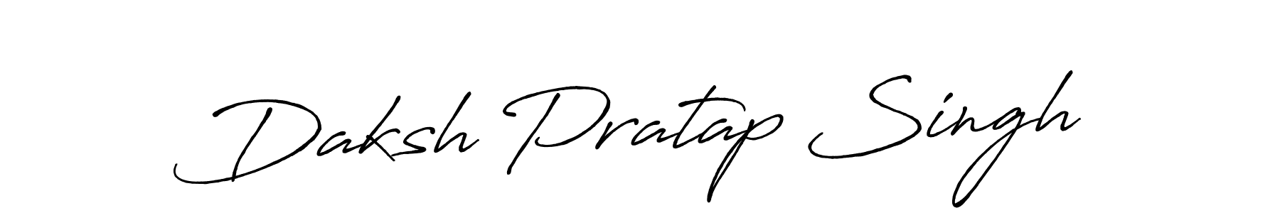 How to make Daksh Pratap Singh name signature. Use Antro_Vectra_Bolder style for creating short signs online. This is the latest handwritten sign. Daksh Pratap Singh signature style 7 images and pictures png