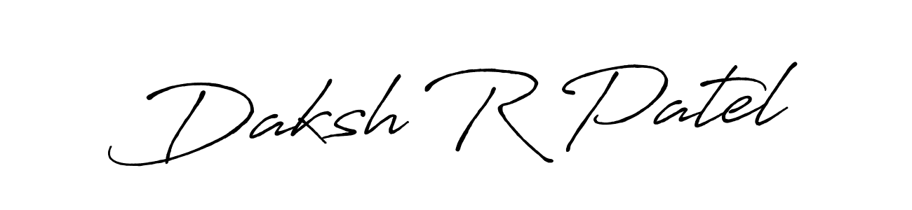 Antro_Vectra_Bolder is a professional signature style that is perfect for those who want to add a touch of class to their signature. It is also a great choice for those who want to make their signature more unique. Get Daksh R Patel name to fancy signature for free. Daksh R Patel signature style 7 images and pictures png