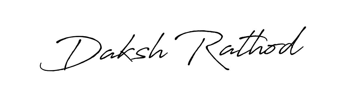 Create a beautiful signature design for name Daksh Rathod. With this signature (Antro_Vectra_Bolder) fonts, you can make a handwritten signature for free. Daksh Rathod signature style 7 images and pictures png