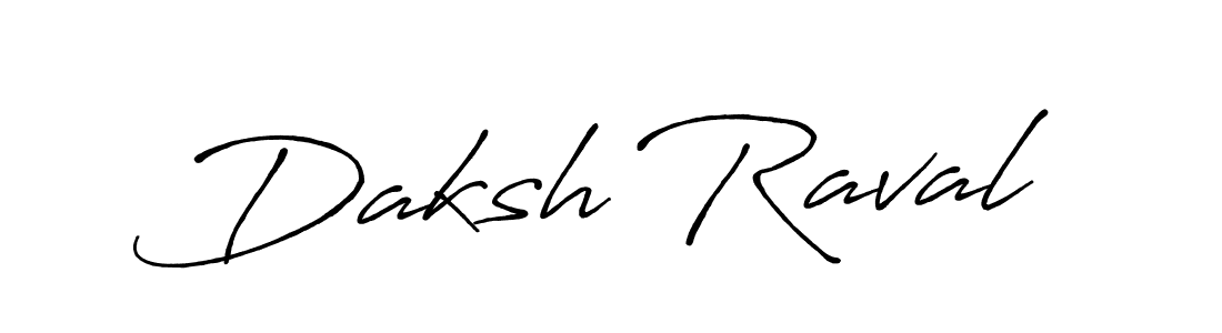 Design your own signature with our free online signature maker. With this signature software, you can create a handwritten (Antro_Vectra_Bolder) signature for name Daksh Raval. Daksh Raval signature style 7 images and pictures png