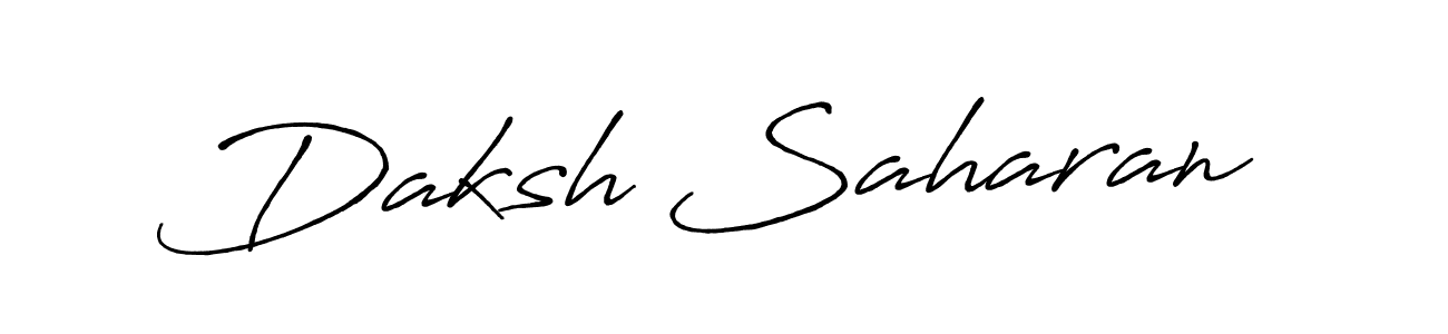 Create a beautiful signature design for name Daksh Saharan. With this signature (Antro_Vectra_Bolder) fonts, you can make a handwritten signature for free. Daksh Saharan signature style 7 images and pictures png