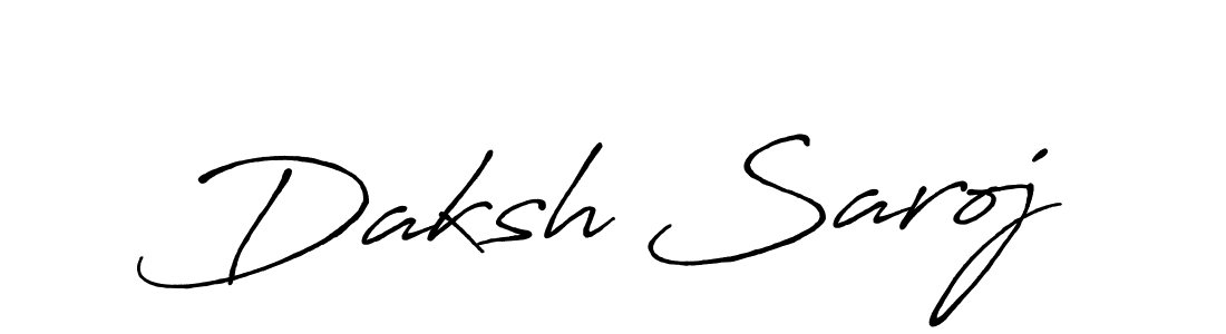 This is the best signature style for the Daksh Saroj name. Also you like these signature font (Antro_Vectra_Bolder). Mix name signature. Daksh Saroj signature style 7 images and pictures png