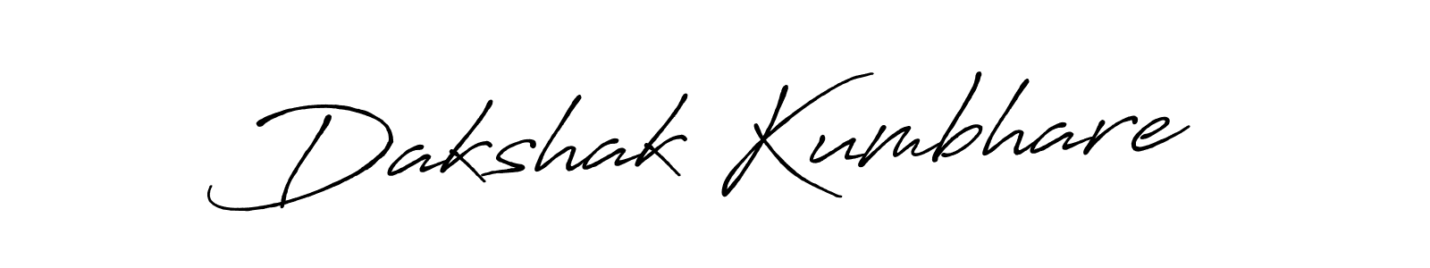 Create a beautiful signature design for name Dakshak Kumbhare. With this signature (Antro_Vectra_Bolder) fonts, you can make a handwritten signature for free. Dakshak Kumbhare signature style 7 images and pictures png