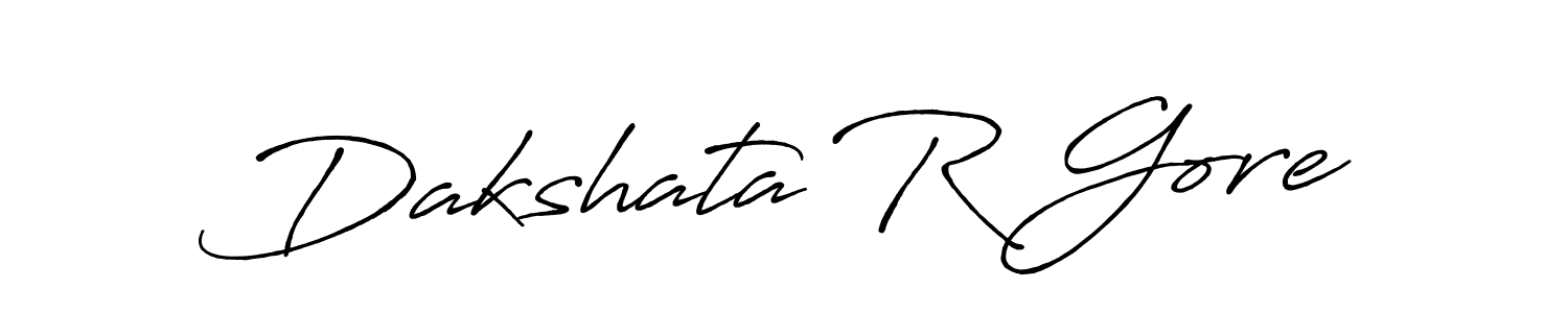 How to make Dakshata R Gore name signature. Use Antro_Vectra_Bolder style for creating short signs online. This is the latest handwritten sign. Dakshata R Gore signature style 7 images and pictures png