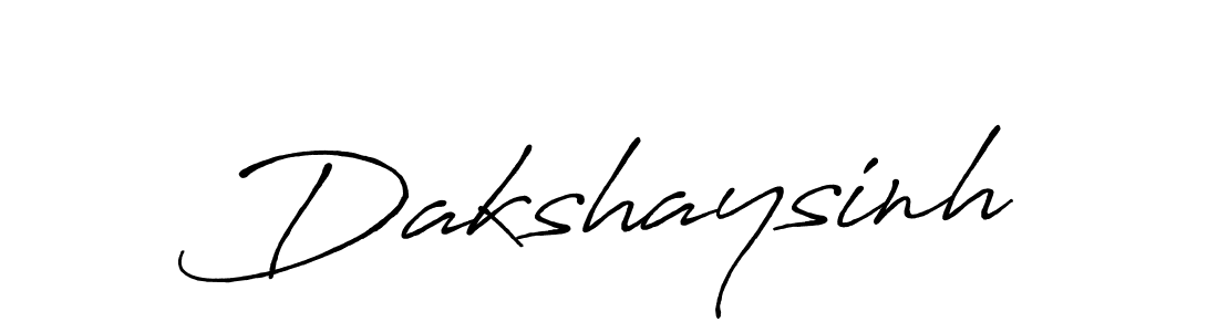 Create a beautiful signature design for name Dakshaysinh. With this signature (Antro_Vectra_Bolder) fonts, you can make a handwritten signature for free. Dakshaysinh signature style 7 images and pictures png