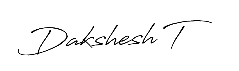 Design your own signature with our free online signature maker. With this signature software, you can create a handwritten (Antro_Vectra_Bolder) signature for name Dakshesh T. Dakshesh T signature style 7 images and pictures png