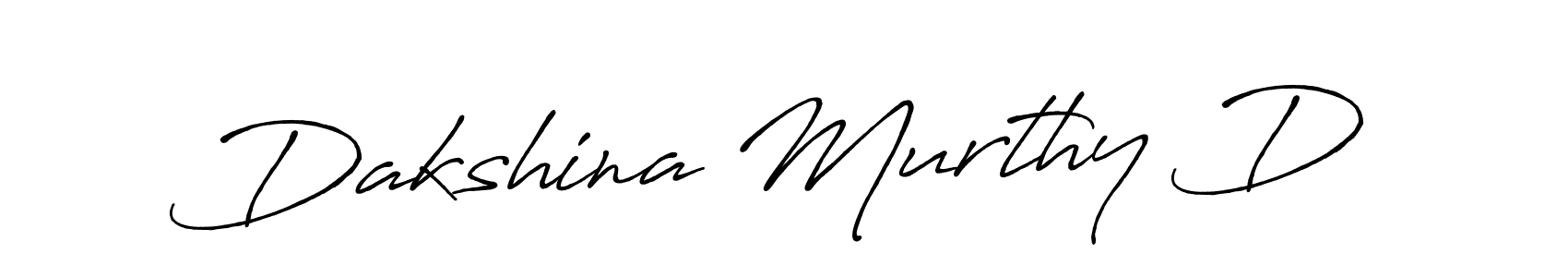 Create a beautiful signature design for name Dakshina Murthy D. With this signature (Antro_Vectra_Bolder) fonts, you can make a handwritten signature for free. Dakshina Murthy D signature style 7 images and pictures png