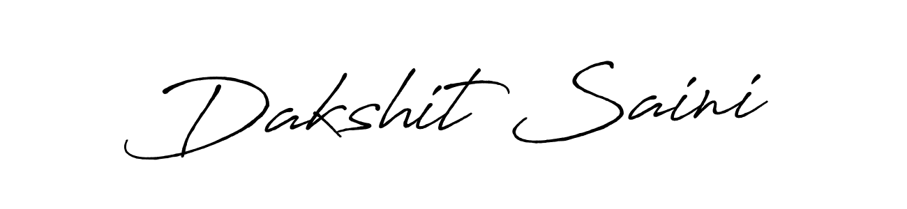 The best way (Antro_Vectra_Bolder) to make a short signature is to pick only two or three words in your name. The name Dakshit Saini include a total of six letters. For converting this name. Dakshit Saini signature style 7 images and pictures png