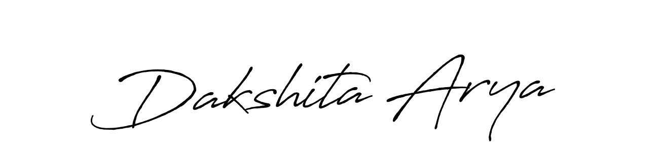 Create a beautiful signature design for name Dakshita Arya. With this signature (Antro_Vectra_Bolder) fonts, you can make a handwritten signature for free. Dakshita Arya signature style 7 images and pictures png