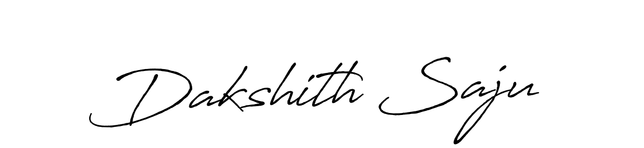 Design your own signature with our free online signature maker. With this signature software, you can create a handwritten (Antro_Vectra_Bolder) signature for name Dakshith Saju. Dakshith Saju signature style 7 images and pictures png