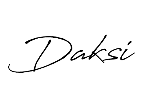 Create a beautiful signature design for name Daksi. With this signature (Antro_Vectra_Bolder) fonts, you can make a handwritten signature for free. Daksi signature style 7 images and pictures png