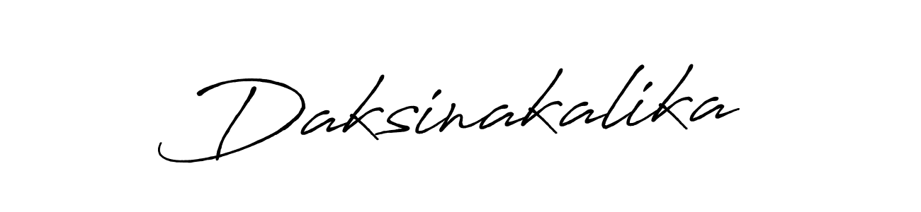 Make a beautiful signature design for name Daksinakalika. With this signature (Antro_Vectra_Bolder) style, you can create a handwritten signature for free. Daksinakalika signature style 7 images and pictures png