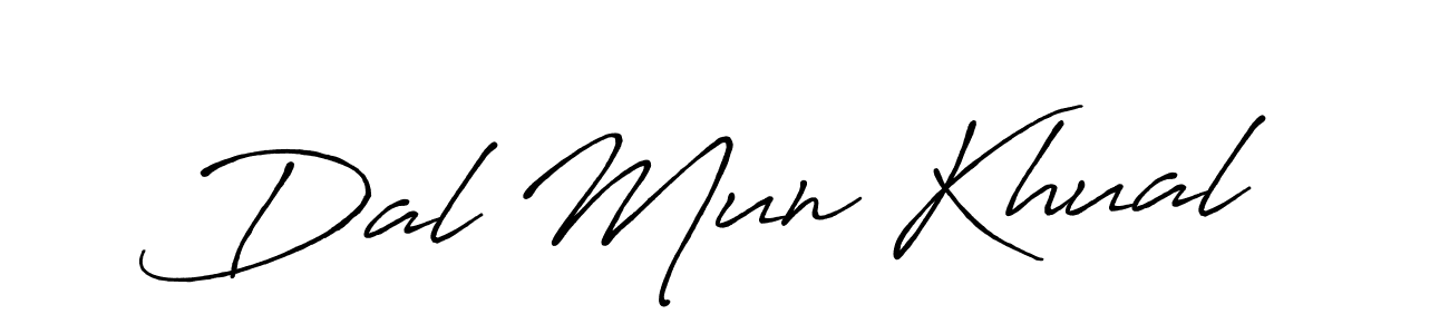 Use a signature maker to create a handwritten signature online. With this signature software, you can design (Antro_Vectra_Bolder) your own signature for name Dal Mun Khual. Dal Mun Khual signature style 7 images and pictures png