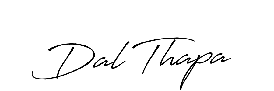 How to make Dal Thapa name signature. Use Antro_Vectra_Bolder style for creating short signs online. This is the latest handwritten sign. Dal Thapa signature style 7 images and pictures png