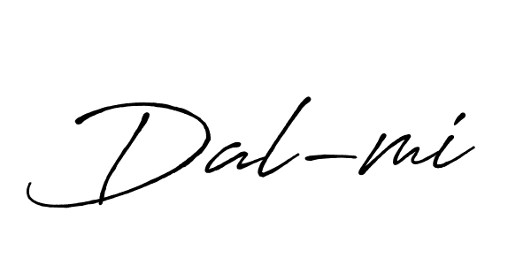 Make a beautiful signature design for name Dal-mi. With this signature (Antro_Vectra_Bolder) style, you can create a handwritten signature for free. Dal-mi signature style 7 images and pictures png