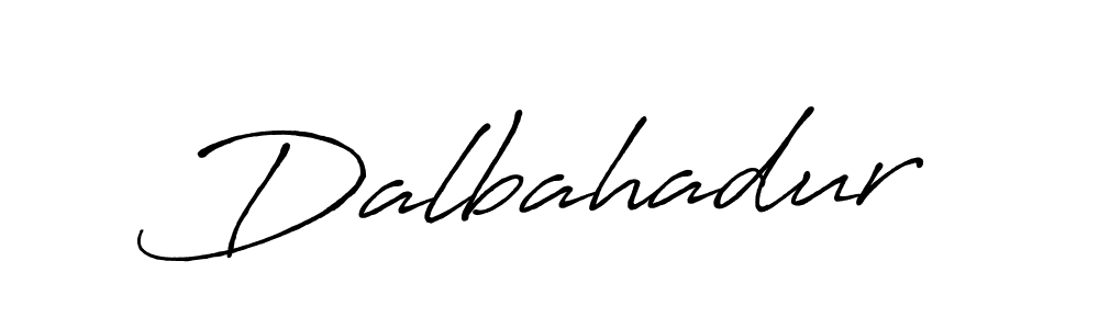 Make a beautiful signature design for name Dalbahadur. With this signature (Antro_Vectra_Bolder) style, you can create a handwritten signature for free. Dalbahadur signature style 7 images and pictures png