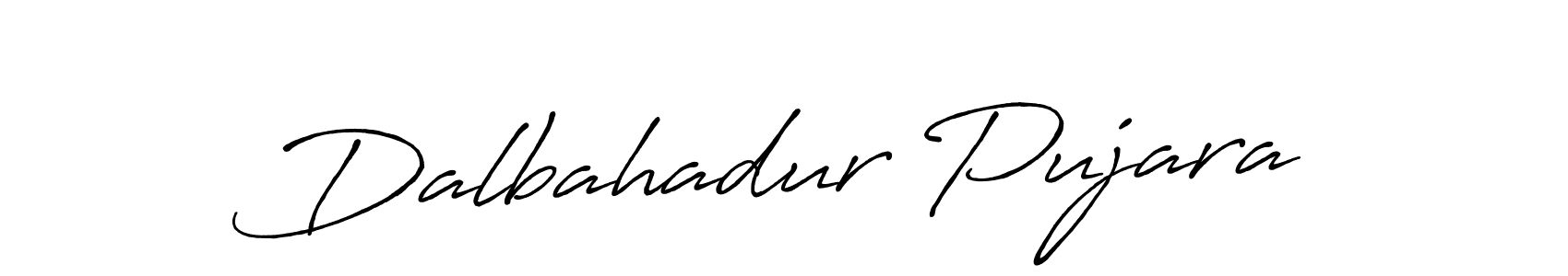 Create a beautiful signature design for name Dalbahadur Pujara. With this signature (Antro_Vectra_Bolder) fonts, you can make a handwritten signature for free. Dalbahadur Pujara signature style 7 images and pictures png