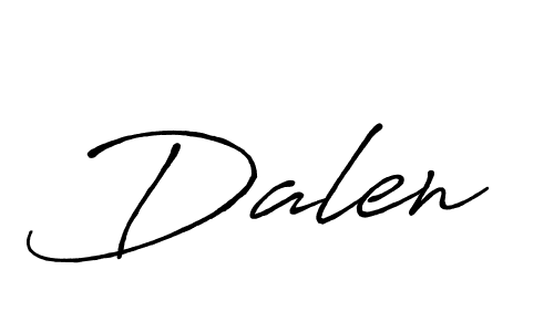 Make a beautiful signature design for name Dalen. With this signature (Antro_Vectra_Bolder) style, you can create a handwritten signature for free. Dalen signature style 7 images and pictures png