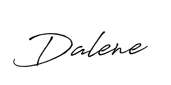 Dalene stylish signature style. Best Handwritten Sign (Antro_Vectra_Bolder) for my name. Handwritten Signature Collection Ideas for my name Dalene. Dalene signature style 7 images and pictures png