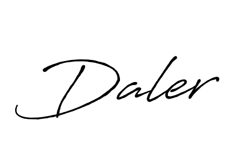 Create a beautiful signature design for name Daler. With this signature (Antro_Vectra_Bolder) fonts, you can make a handwritten signature for free. Daler signature style 7 images and pictures png