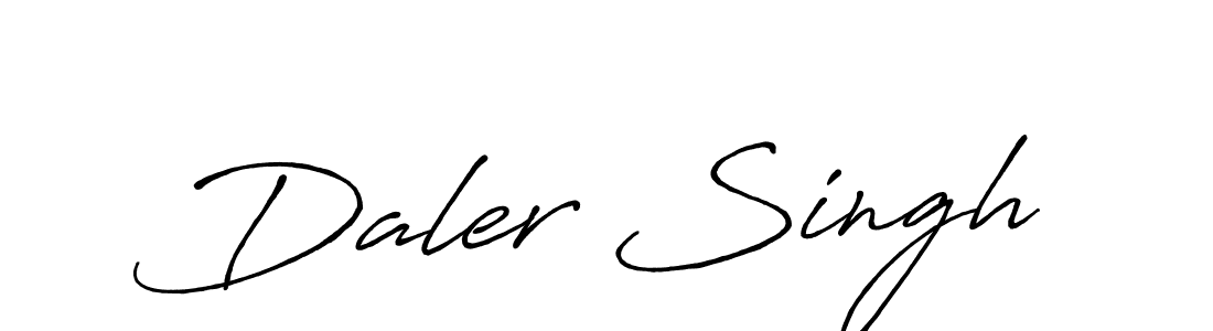 Design your own signature with our free online signature maker. With this signature software, you can create a handwritten (Antro_Vectra_Bolder) signature for name Daler Singh. Daler Singh signature style 7 images and pictures png