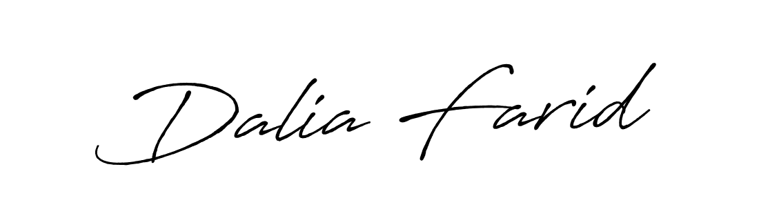 Dalia Farid stylish signature style. Best Handwritten Sign (Antro_Vectra_Bolder) for my name. Handwritten Signature Collection Ideas for my name Dalia Farid. Dalia Farid signature style 7 images and pictures png