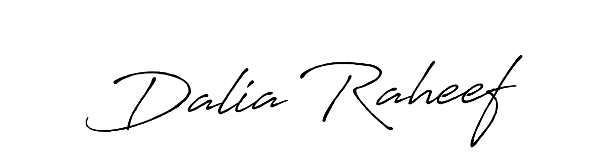 The best way (Antro_Vectra_Bolder) to make a short signature is to pick only two or three words in your name. The name Dalia Raheef include a total of six letters. For converting this name. Dalia Raheef signature style 7 images and pictures png