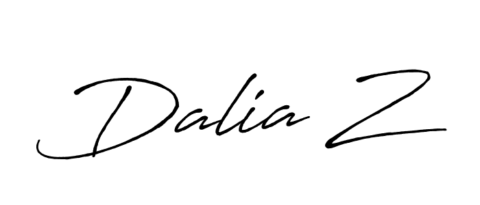 Use a signature maker to create a handwritten signature online. With this signature software, you can design (Antro_Vectra_Bolder) your own signature for name Dalia Z. Dalia Z signature style 7 images and pictures png