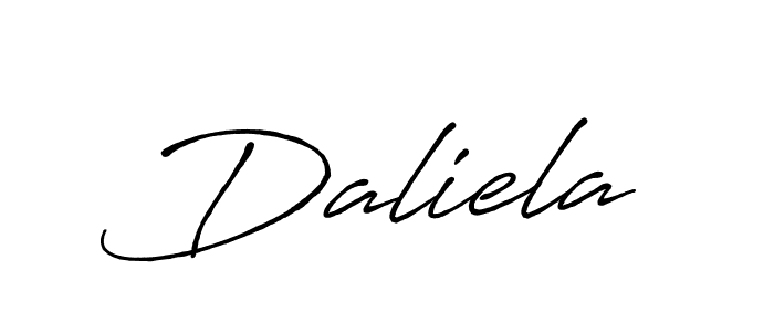 Also we have Daliela name is the best signature style. Create professional handwritten signature collection using Antro_Vectra_Bolder autograph style. Daliela signature style 7 images and pictures png