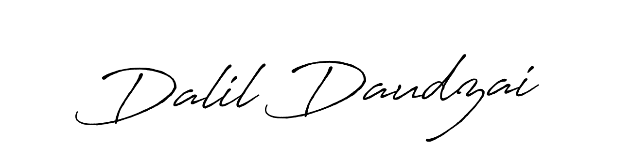 How to make Dalil Daudzai name signature. Use Antro_Vectra_Bolder style for creating short signs online. This is the latest handwritten sign. Dalil Daudzai signature style 7 images and pictures png