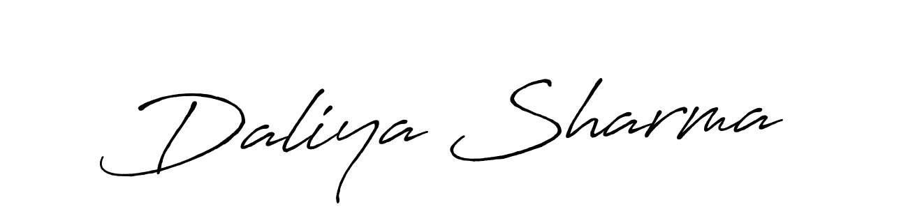 It looks lik you need a new signature style for name Daliya Sharma. Design unique handwritten (Antro_Vectra_Bolder) signature with our free signature maker in just a few clicks. Daliya Sharma signature style 7 images and pictures png