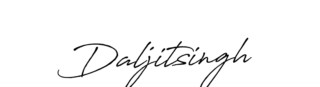 Make a beautiful signature design for name Daljitsingh. With this signature (Antro_Vectra_Bolder) style, you can create a handwritten signature for free. Daljitsingh signature style 7 images and pictures png