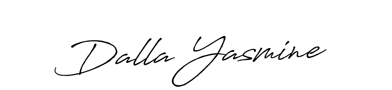 Design your own signature with our free online signature maker. With this signature software, you can create a handwritten (Antro_Vectra_Bolder) signature for name Dalla Yasmine. Dalla Yasmine signature style 7 images and pictures png