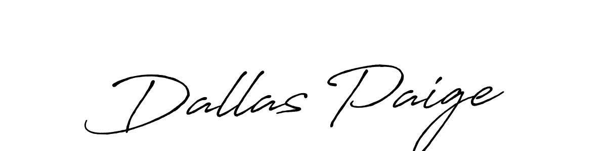 Create a beautiful signature design for name Dallas Paige. With this signature (Antro_Vectra_Bolder) fonts, you can make a handwritten signature for free. Dallas Paige signature style 7 images and pictures png