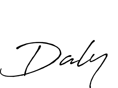 Make a beautiful signature design for name Daly. With this signature (Antro_Vectra_Bolder) style, you can create a handwritten signature for free. Daly signature style 7 images and pictures png
