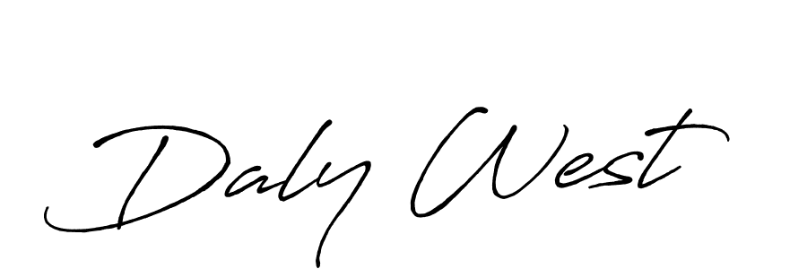 How to make Daly West name signature. Use Antro_Vectra_Bolder style for creating short signs online. This is the latest handwritten sign. Daly West signature style 7 images and pictures png